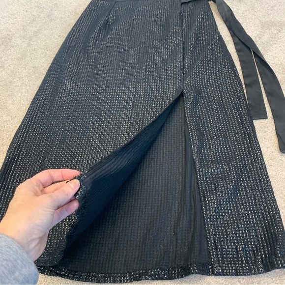 Something Navy Black Sequin Skirt Sz S NWOT - Picture 6 of 13